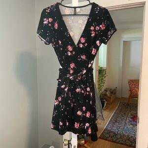 H&M Velour Floral Dress